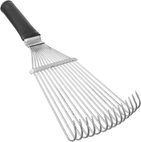 TEHAUX Livestock Grooming Rake and Hair Brush for Cattle Shedding, 32cm Compact Black-White Wool Comb for Farm Ranch Grooming Supplies in Kuwait
