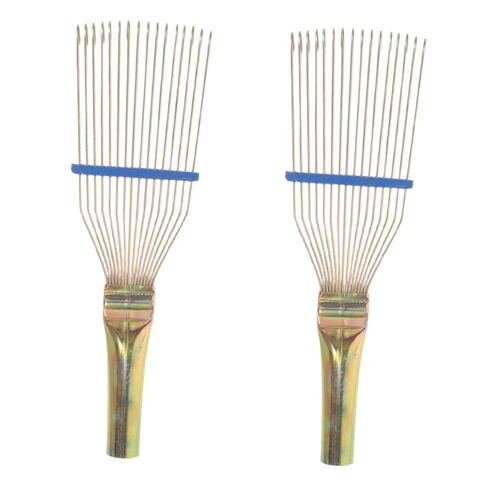 SEWACC 2pcs Livestock Grooming Comb Set – Cattle Shedding Brush and Horse Scratching Tool with Steel Rake for Wool Cleaning and Animal Hair Removal in Kuwait