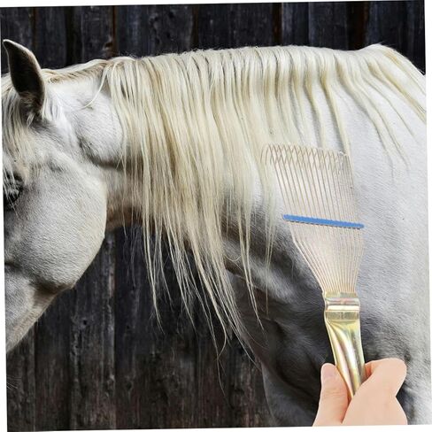 SEWACC 2pcs Livestock Grooming Comb Set – Cattle Shedding Brush and Horse Scratching Tool with Steel Rake for Wool Cleaning and Animal Hair Removal in Kuwait