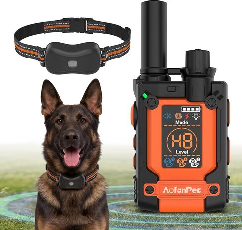 2026 Updated Shock Collar for Dogs with Remote 4500ft, Bark & Training Collar for Medium & Large Dogs, Rechargeable Waterproof Electric Collar with 4 Modes Vibration Beep Shock & LED Light in Kuwait
