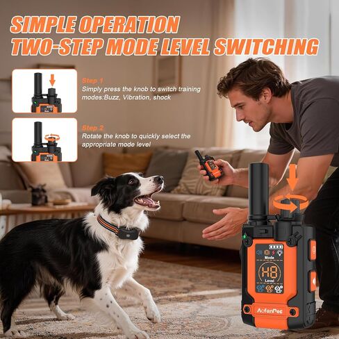 2026 Updated Shock Collar for Dogs with Remote 4500ft, Bark & Training Collar for Medium & Large Dogs, Rechargeable Waterproof Electric Collar with 4 Modes Vibration Beep Shock & LED Light in Kuwait