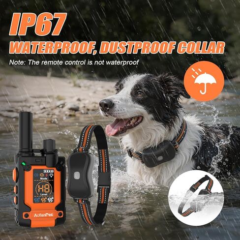 2026 Updated Shock Collar for Dogs with Remote 4500ft, Bark & Training Collar for Medium & Large Dogs, Rechargeable Waterproof Electric Collar with 4 Modes Vibration Beep Shock & LED Light in Kuwait