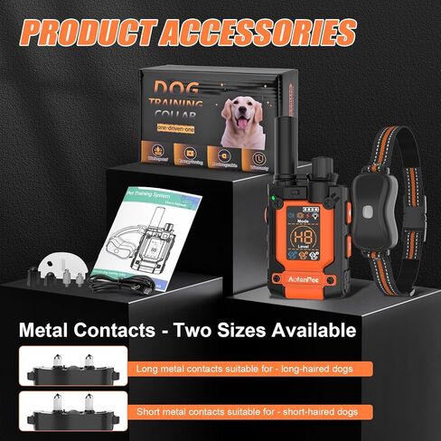 2026 Updated Shock Collar for Dogs with Remote 4500ft, Bark & Training Collar for Medium & Large Dogs, Rechargeable Waterproof Electric Collar with 4 Modes Vibration Beep Shock & LED Light in Kuwait