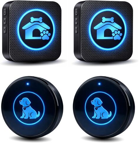 Dog Door Bell (2026 Self-Illuminating Enhanced Touch) for Potty Training, Wireless Dog Doorbells to Go Outside, 1000 Feet Long Range, IP65 Waterproof, 60 Melodies & Adjustable Volume (2 Buttons) in Kuwait