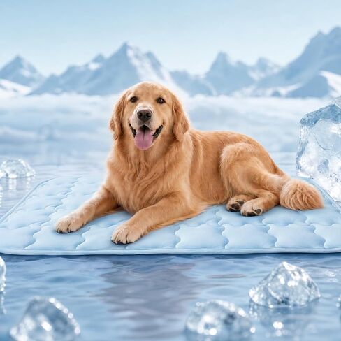 LINENLUX Dog Cooling Mat Q-Max > 0.5 Self Cooling Pad Non-Slip Breathable Pet Mat Washable Cooling Bed for Floor Crate Light Grey 30x40 inches in Saudi Arabia