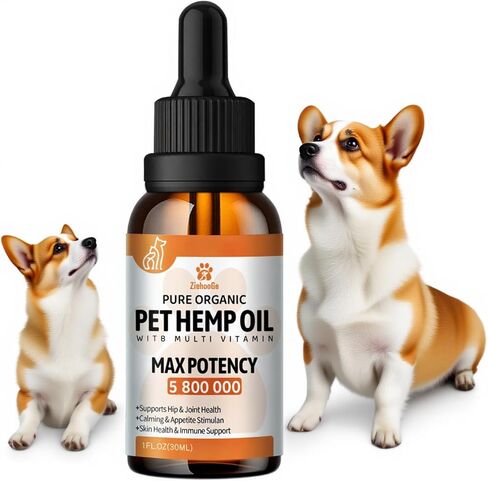 Неmp Oil for Dogs Cats (2 Packs), Organic Pet Calming Drops Anxiеty Relief & Strеss & Pаin Rеlief, Supports Health,Hip Joint, Rеlaxation & Slеep, in Kuwait
