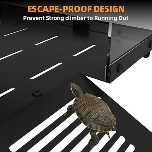 Erinnyees Turtle Basking Platform for Aquatic Turtles, Stainless Steel Large Turtle Dock with Extended Ramp & Flip-Open Mesh Door,Fits 18.5-21'' Wide Aquariums, Extra Large in Kuwait