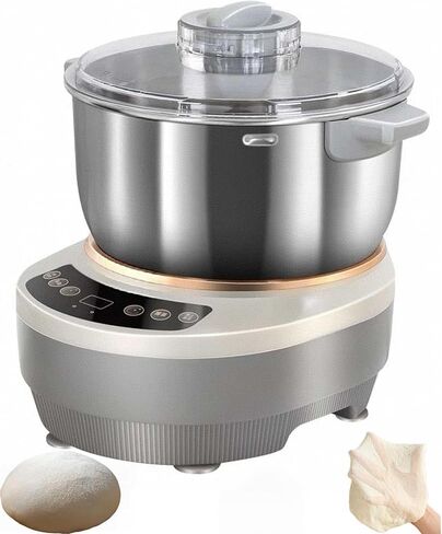 7L Dough Maker with Fermentation, Quiet 200W Stand Mixer, 304 Stainless Steel Bowl, Timer for Home Baking Bread Pizza Sourdough in Kuwait