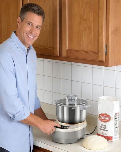 7L Dough Maker with Fermentation, Quiet 200W Stand Mixer, 304 Stainless Steel Bowl, Timer for Home Baking Bread Pizza Sourdough in Kuwait