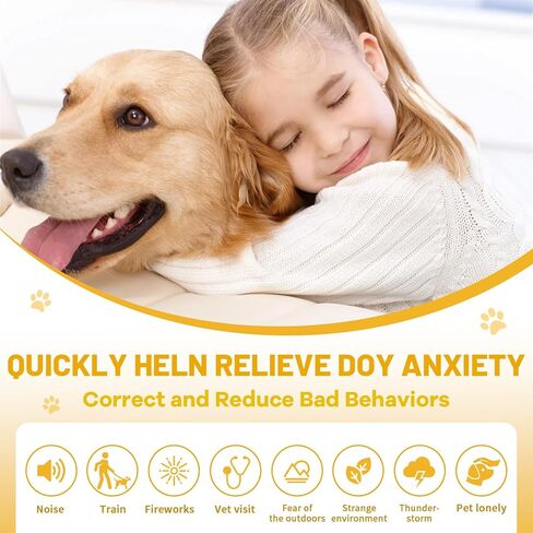 Calming Collar For Dogs 4 Packs, Effectively Relieves Anxiety from Noise, Separation, New environment, Fireworks, Adjustable 25" Flexible, Lasts 60 Days, Grey, Suitable for All Dog Sizes & Ages in Kuwait