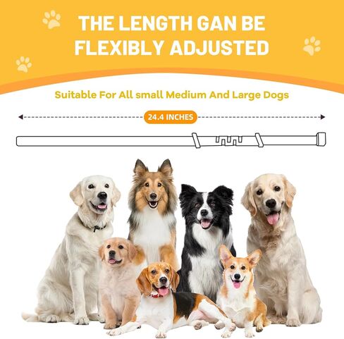Calming Collar For Dogs 4 Packs, Effectively Relieves Anxiety from Noise, Separation, New environment, Fireworks, Adjustable 25" Flexible, Lasts 60 Days, Grey, Suitable for All Dog Sizes & Ages in Kuwait