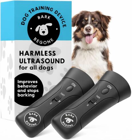 Ultrasonic Dog Bark Deterrent & Behavior Corrector - Stop Barking, Jumping, Aggression Without Yelling - Just Point & Press! Backed by Kevin Harrington from Shark Tank (Black Rechargeable) in Kuwait