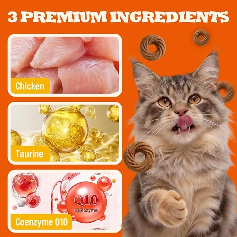 9 oz Taurine Cat Treats Taurine for Cats Chicken Flavor Cat Training Treats Cat Immune Support Healthy Cat Snacks in Kuwait
