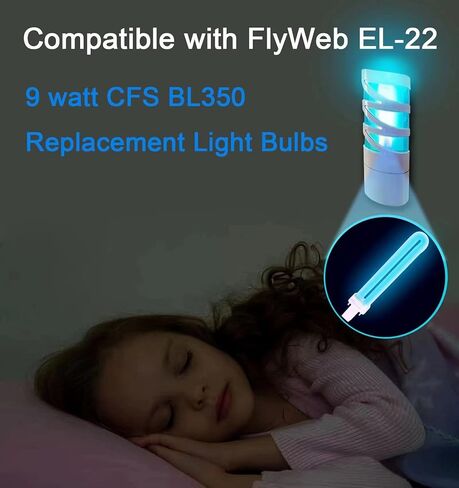 amgolibi 9 Watts Replacement Fluorescent Bulb Compatible with FlyWeb Classic Fly Light EL 22 in Kuwait