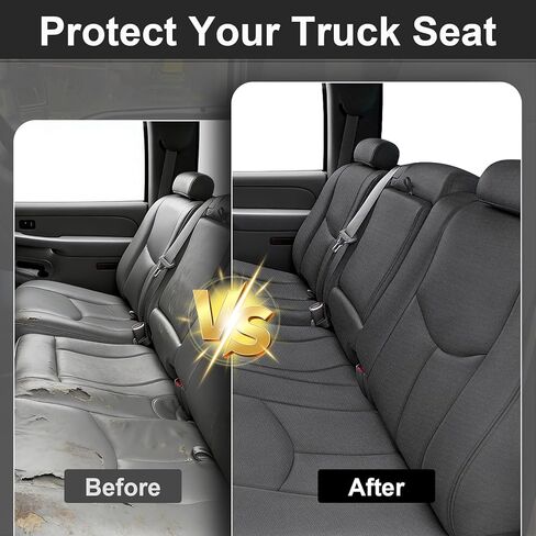 Front Seat Covers Replace for 1999-2006 Chevy Silverado 1500 and GMC Sierra 1500, Knitted Fabric Composite Soft Foam Lining Airmesh Breathable Seat Cover in Saudi Arabia