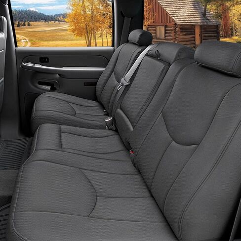 Front Seat Covers Replace for 1999-2006 Chevy Silverado 1500 and GMC Sierra 1500, Knitted Fabric Composite Soft Foam Lining Airmesh Breathable Seat Cover in Saudi Arabia