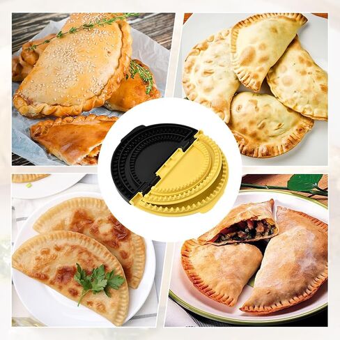 3-in-1 Tortilla Sealer & Crimper, Removable Adjustable 6"-8''-10" Crust, Versatile Quesadilla Crimper for Quick Sealing Tacos, Burritos, Empanadas and More (Yellow & Black) in Kuwait