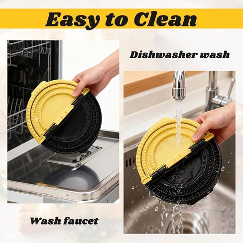 3-in-1 Tortilla Sealer & Crimper, Removable Adjustable 6"-8''-10" Crust, Versatile Quesadilla Crimper for Quick Sealing Tacos, Burritos, Empanadas and More (Yellow & Black) in Kuwait