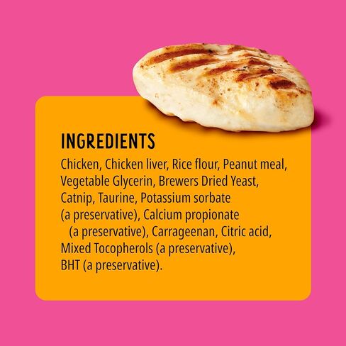 Bonkers Nibble Sticks Soft & Meaty Tender Chicken Flavor Cat Treats, 5 Sticks (Pack of 20) in Kuwait
