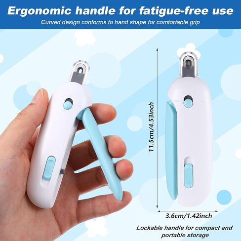 Tucnoeu Cat Nail Clipper، أداة تشذيب أظافر القطط مع فتحة تشذيب قابلة للتعديل بـ 3 أحجام لتخزين حطام القطع SND، مبرد أظافر مخفي، شفرة دائرية لقص أظافر الحيوانات الأليفة لأداة تهذيب خالية من الإصابات in Kuwait