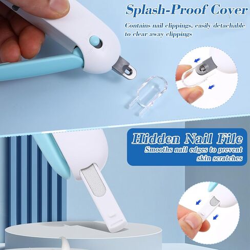 Tucnoeu Cat Nail Clipper، أداة تشذيب أظافر القطط مع فتحة تشذيب قابلة للتعديل بـ 3 أحجام لتخزين حطام القطع SND، مبرد أظافر مخفي، شفرة دائرية لقص أظافر الحيوانات الأليفة لأداة تهذيب خالية من الإصابات in Kuwait