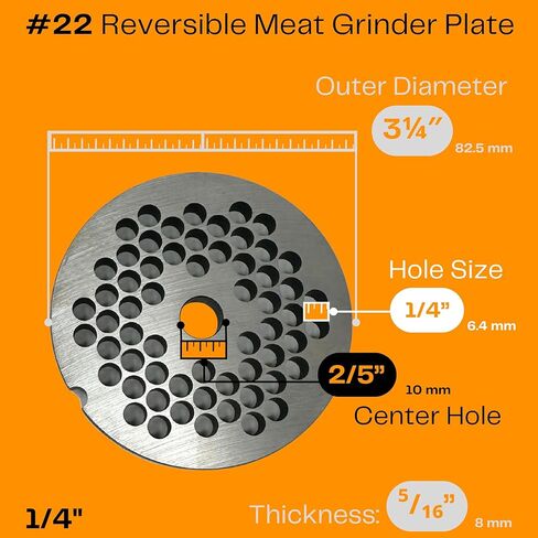 Cutlery Mania #22 Meat Grinder Plate. (#22 Reversible 1/4") in Kuwait