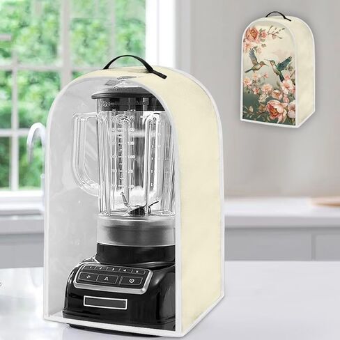 Vintage Flower Hummingbird Transparent Kitchen Blender Dust Cover 1 Piece Kitchen Appliance Protector Countertop Blender Dust Cover with Handle in Kuwait