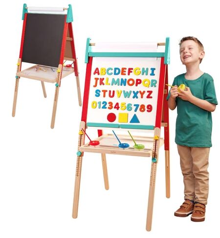 Battat –Wooden Art Easel All in 1– Art Toys for Toddlers & Kids – Creative Toys – Chalkboard & Magnetic White Board – Ages 3 + – Creation Station Art Easel in Saudi Arabia
