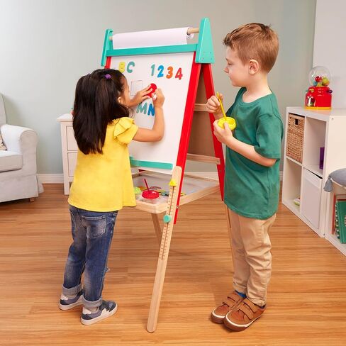 Battat –Wooden Art Easel All in 1– Art Toys for Toddlers & Kids – Creative Toys – Chalkboard & Magnetic White Board – Ages 3 + – Creation Station Art Easel in Saudi Arabia