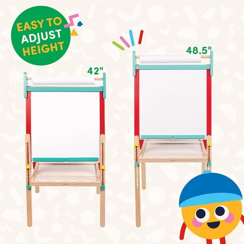 Battat –Wooden Art Easel All in 1– Art Toys for Toddlers & Kids – Creative Toys – Chalkboard & Magnetic White Board – Ages 3 + – Creation Station Art Easel in Saudi Arabia