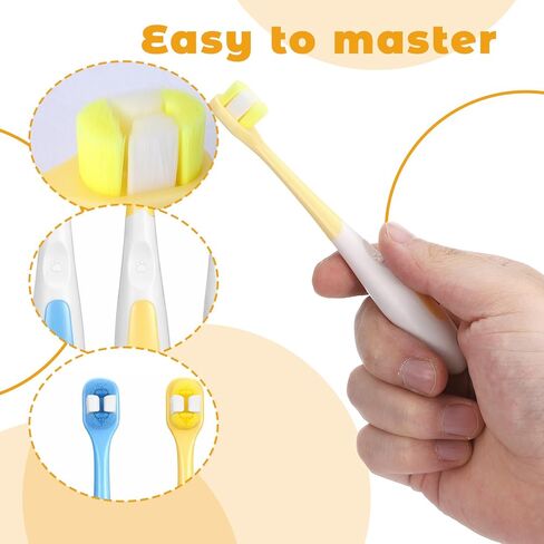 3 PCS Ultra Soft Puppy Toothbrush, Small Dog Toothbrush Mini Brush Head Cat & Pet Toothbrushes, Gentle Cat Tooth Brush Deep Teeth Cleaning, Dog Tooth Brushing Kit for Kitten and Tiny to Medium Pet in Kuwait