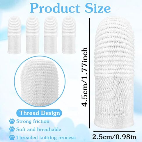 CIATBYYJ 30Pcs Dog Toothbrush Finger, Soft Fabric Finger Toothbrush for Dogs Cats, Washable & Reusable Cat Teeth Cleaning Wipes Toothbrushes Fingers Dental Wipes Care Remove Stain in Kuwait