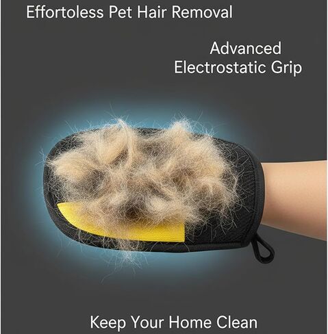 Remover Glove for Laundry & Furniture - Upgraded Reusable Electrostatic Magic Pet Hair Removal Glove, Cat & Dog Hair Remover Tool for Clothing, Couch, Carpet, Car Seat in Kuwait