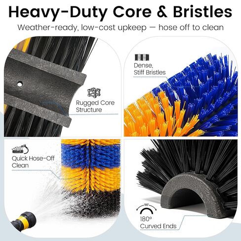 2PCS Livestock Scratching Brush for Horse, Heavy-Duty Post Grooming and Massage Scratch Brushes for Cow Donkey Goats Horse Sheep, with 8 Screws for Back Itch Relief & Keep Cleaning, 17" x 7.9" in Kuwait
