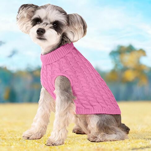 Dog Sweater - Turtleneck Pullover for Small Medium Breed Dogs(Black L) in Saudi Arabia