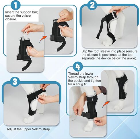 Dog Front Leg Brace with Removable Metal Springs- Adjustable Reflective Ankle Wrap for Dogs, Anti-Slip Reverse-Buckle Design Dog Splint Front Leg for Arthritis, Sprains, Injury Recovery (Black, M) in Saudi Arabia