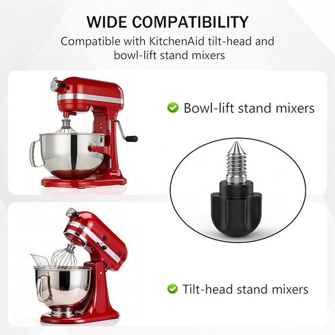 برغي إبهام بمقبض مرفق لخلاطات KitchenAid، قطعة بديلة من الألومنيوم 6061 مطورة مع رأس لولبي أطول، يناسب السلسلة الاحترافية والحرفية، يستبدل 9709194، 4162142، 240374 in Kuwait