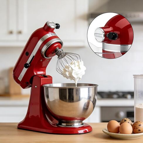 برغي إبهام بمقبض مرفق لخلاطات KitchenAid، قطعة بديلة من الألومنيوم 6061 مطورة مع رأس لولبي أطول، يناسب السلسلة الاحترافية والحرفية، يستبدل 9709194، 4162142، 240374 in Kuwait