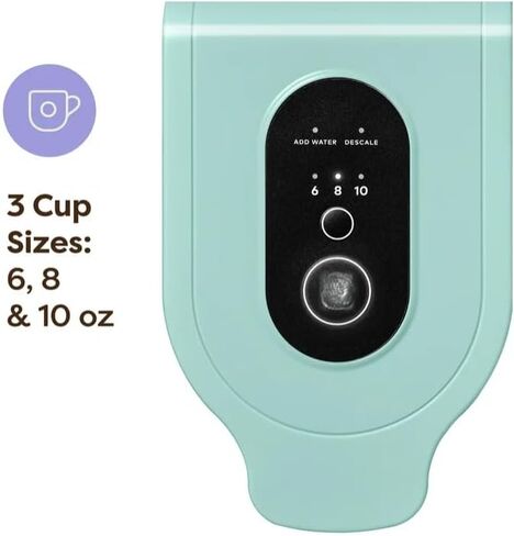 KeurigK K Express Essentials Single Serve K Cup Pod Coffee Maker, 3 cup sizes (6, 8, and 10oz), Fast Fresh Brew, 30oz Removable Water Reservoir (Seafoam Green) in Saudi Arabia