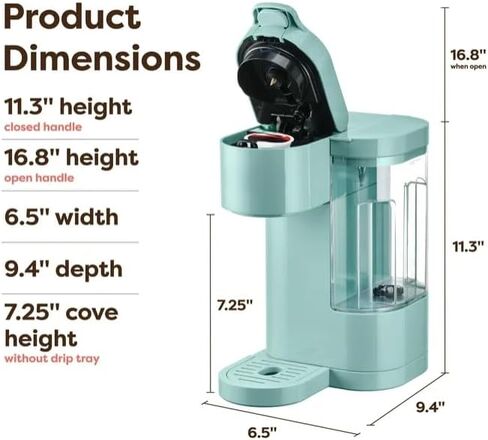 KeurigK K Express Essentials Single Serve K Cup Pod Coffee Maker, 3 cup sizes (6, 8, and 10oz), Fast Fresh Brew, 30oz Removable Water Reservoir (Seafoam Green) in Saudi Arabia