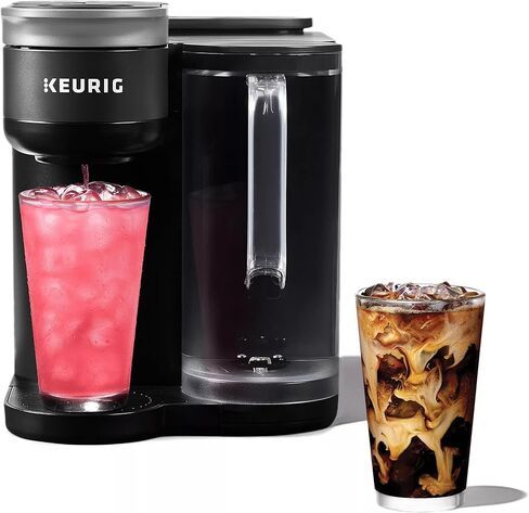Keurig K-Brew+Chill ماكينة صنع القهوة K-Cup المثلجة أو الساخنة ذات الخدمة الفردية مع تقنية MultiStream وQuickChill، 70 أونصة. خزان قابل للإزالة، أسود (متجدد) in Kuwait