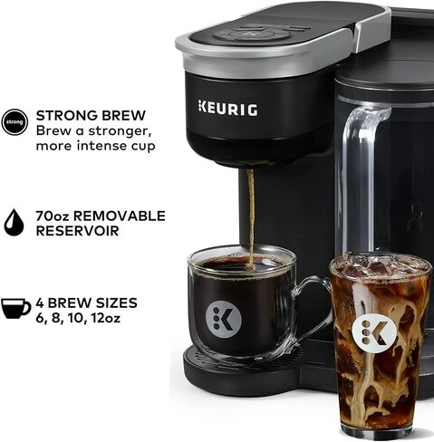 Keurig K-Brew+Chill ماكينة صنع القهوة K-Cup المثلجة أو الساخنة ذات الخدمة الفردية مع تقنية MultiStream وQuickChill، 70 أونصة. خزان قابل للإزالة، أسود (متجدد) in Kuwait
