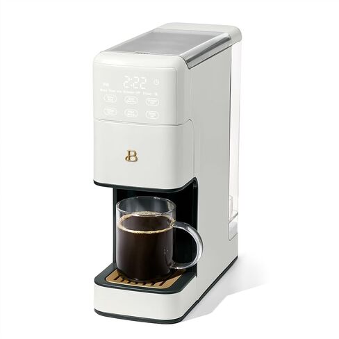 IT'S BRAZILIAN Beautiful Perfect Grind™ Programmable Single Serve Coffee Maker, White Icing by Drew Barrymore in Kuwait