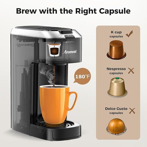 Single Serve Coffee Maker for K Cup Pods or Grounds, 2-in-1 One Button Coffee Maker, 6-14oz Brew Sizes, Fits Travel Mug, Compact for Small Kitchen, Office, Dorm, RV, Silver in Kuwait