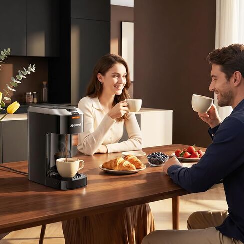 Single Serve Coffee Maker for K Cup Pods or Grounds, 2-in-1 One Button Coffee Maker, 6-14oz Brew Sizes, Fits Travel Mug, Compact for Small Kitchen, Office, Dorm, RV, Silver in Kuwait