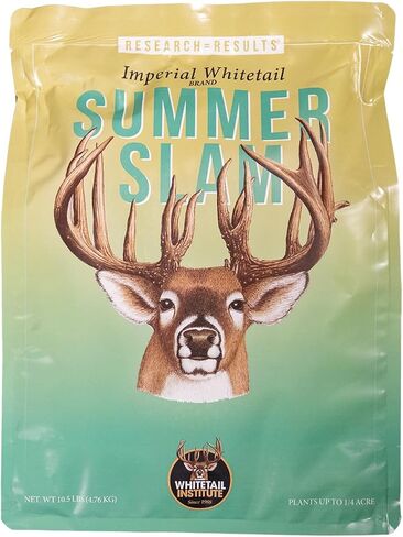 مزيج بذور Whitetail Institute Summer Slam Deer Food Plot، البازلاء والبقوليات العلفية عالية البروتين، تتحمل الجفاف والحرارة، تتحمل الرعي الثقيل، 10.5 رطل (يغطي 1/4 فدان) in Kuwait