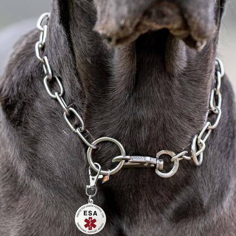 2Pcs ESA Dog Tag for Dog Collar, Double Sided Small Breed Emotional Support Animal Badge, Easily Switch Between Collars Harness and Vest in Kuwait