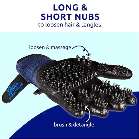 Pat Your Pet Grooming Gloves - Cat & Dog Hair Remover Glove for Deshedding Long and Short Fur in Kuwait