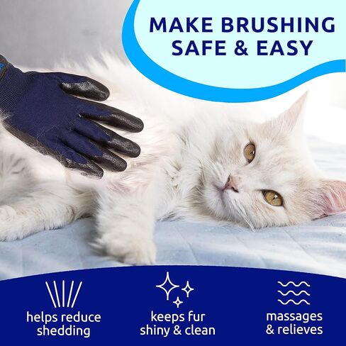 Pat Your Pet Grooming Gloves - Cat & Dog Hair Remover Glove for Deshedding Long and Short Fur in Kuwait
