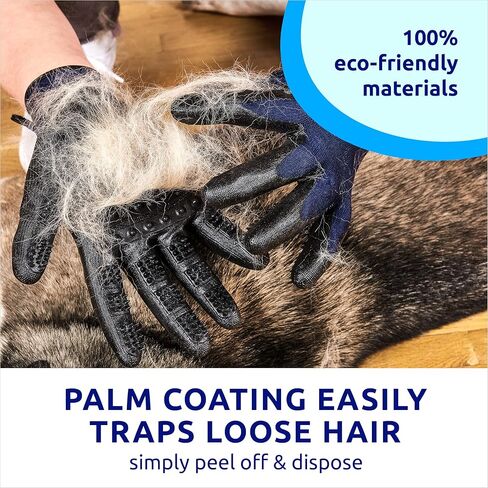 Pat Your Pet Grooming Gloves - Cat & Dog Hair Remover Glove for Deshedding Long and Short Fur in Kuwait
